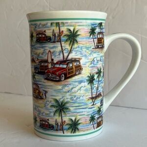Vintage Woodies Hawaiian Surf Red Car Coffee Mug #2 2000 Art by Island Heritage